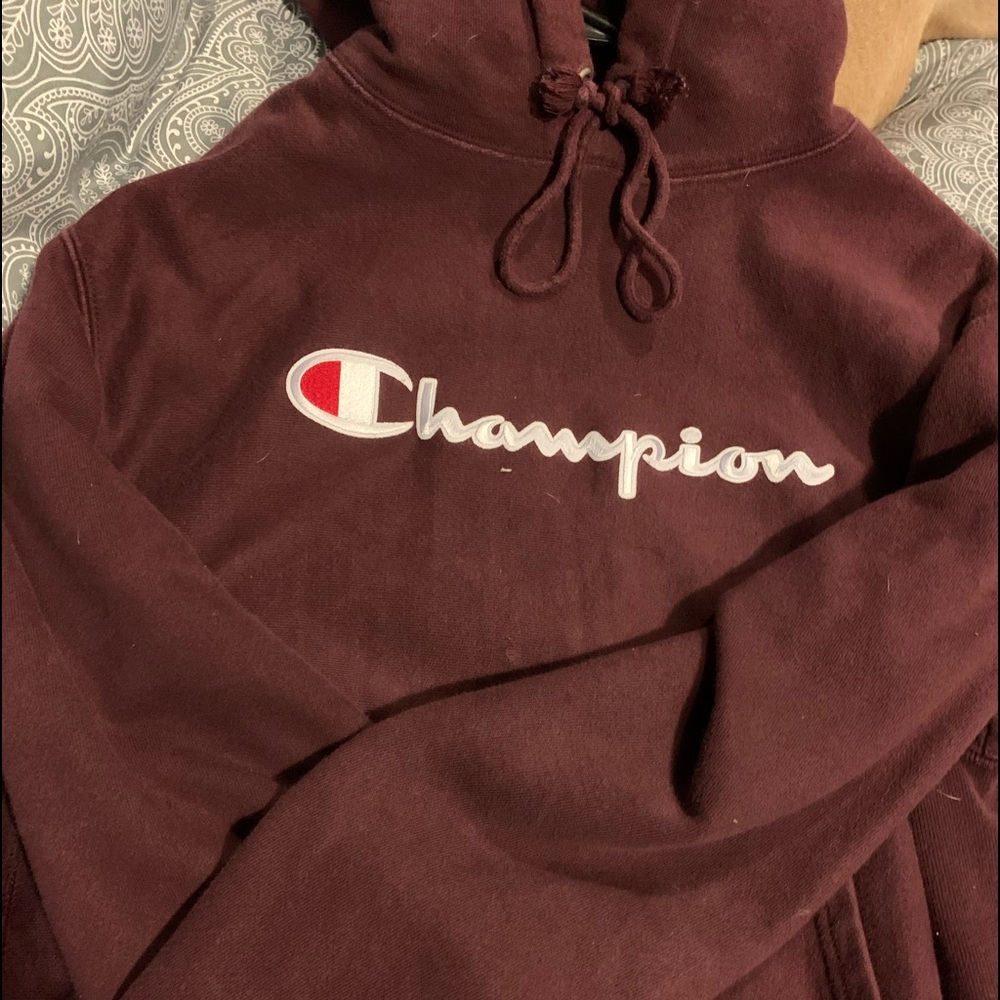 Maroon Champion Authentic Hoodie